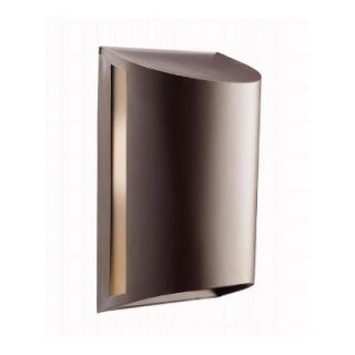Kichler Smoked Amber Outdoor Wall Lantern in Architectural Bronze