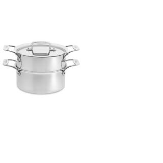 All Clad d5 Stainless Brushed 3 Quart Casserole with Steamer