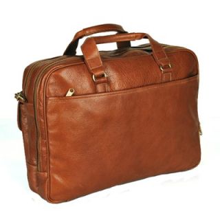 Aston Leather Double Compartment Top Zipper Briefcase   204 BC