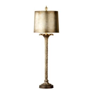 Feiss Keira One Light Table Lamp in Antique Silver Leaf   10008ASLF