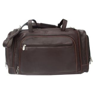 Piel 20 Leather Multi Compartment Carry On Duffel