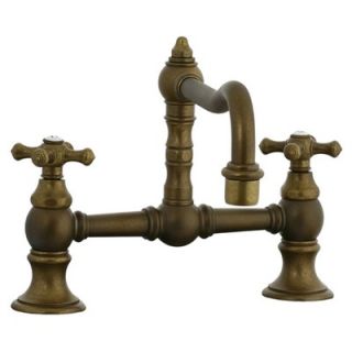 Cifial Highlands Double Handle Double Hole Bridge Faucet with Cross