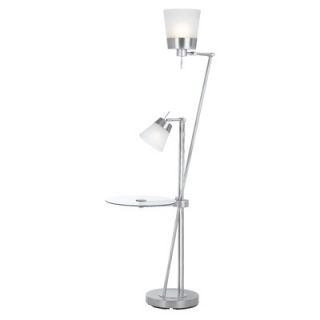 Cal Lighting Metal Torchiere with Glass Shade   BO 213 BK