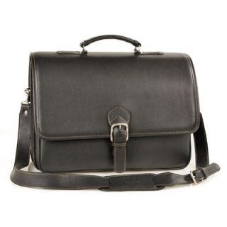 Aston Leather Double Compartment Briefcase with Laptop Case   219 BC