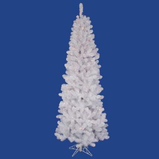 White Salem Pencil Pine 6.5 Artificial Christmas Tree with Multico