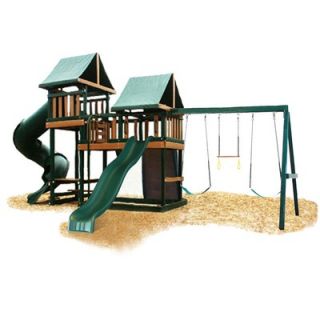 Kidwise Congo Monkey Playsystem #3 with Swing Beam in Green / Brown