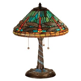 Meyda Tiffany Tiffany Dragonfly with Twisted Fly Mosaic Base Table
