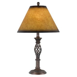Cal Lighting Twisted Cage Table Lamp in Rust   BO 231TB