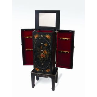AA Importing Six Drawer Jewelry Armoire in Black