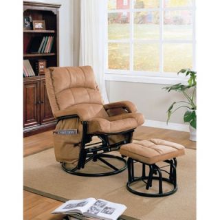 Wildon Home ® Goble Glider Rocker with Ottoman in Brown