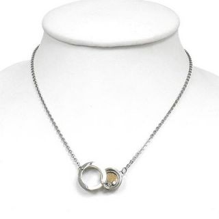 Sepia Accessories Interlocking Crystal Checker Necklace with Cubic