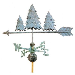 Good Directions Full Size Weathervane Pine Trees in Blue Verde