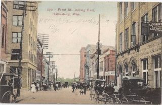 Mississippi MS Hattiesburg Front ST 1907 Postcard