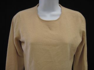 Hawick Cashmere Beige Long Sleeve Sweater Shirt Top S