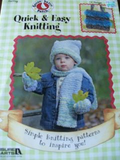 GOOSEBERRY PATCH QUICK KNITTING PATTERNS AFGHAN SOCKS SCARF PURSE KID