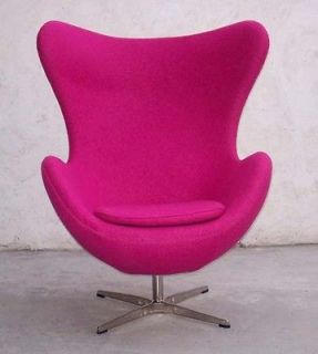 arne jacobsen style egg chair in pink cashmere time left