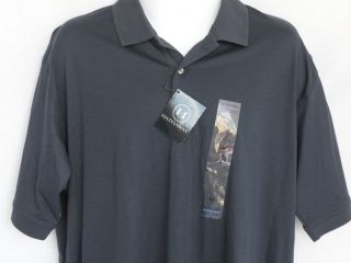 New Hathaway Mens Pima Cotton Polo Golf Shirt Gray XL