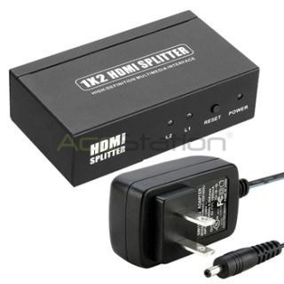 Input 2 Output HDMI Port Splitter Repeater Amplifier for PS3 Xbox