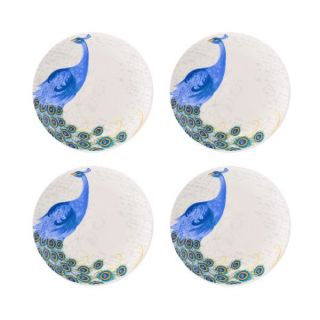 Gourmet Basics by Mikasa Peacock Appetizer Plates Set of 4