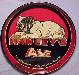 HANLEY BEER AND ALE TRAY JAMES HANLEY CO PROVIDENCE R I WITH PEERLESS