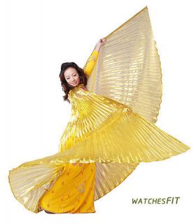 Shining Golden Flying Dancing Isis Wings Belly Dancing Wear Hot