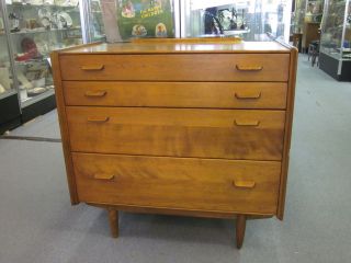 mid century four drawer walnut chest by conant ball c1960s