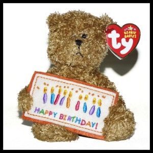 ty greetings happy birthday bear original mwt