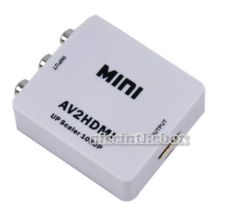  AV/CVBS RCA to HDMI 720p/1080p Upscaling Video Converter Adapter N98B