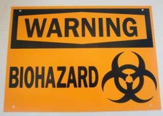 Headline OSHA  Warning Biohazard  Sign 10x14 Fun for Dorm Bedroom