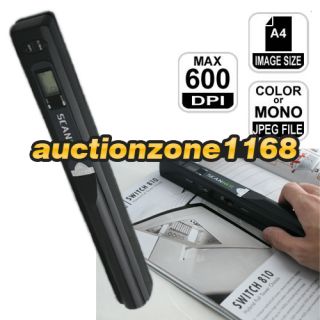 Handheld Portable 600dpi Handyscan Document Book Photo Cordless A4