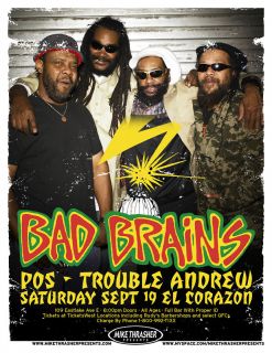 Bad Brains 2010 Seattle Concert Tour Poster Punk Reggae