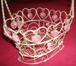 heart shaped metal basket