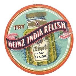 small label advertising the heinz india relish condition is good but