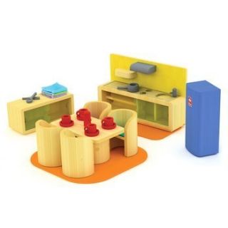 Hape Cosy Kitchen Diner Wooden Dollhouse Accessory
