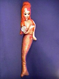  14 1 2 Cloth Mermaid Doll Holiday Fair Hedaya Co Made in Japan