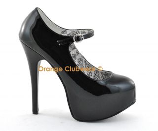 Bordello Teeze 07 Black Womens Pumps High Heels Shoes