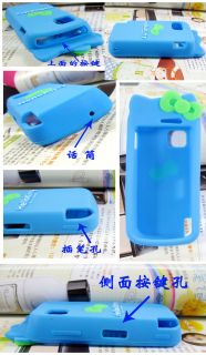 Cute Lovely Hello Kitty Bowknot Silicone Case Cover for Nokia 5230
