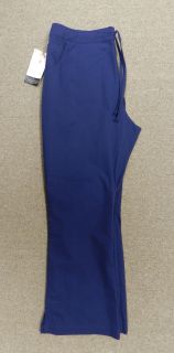 Katherine Heigl Navy Blue Drawstring Flare Uniform Scrub Pants L Short