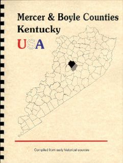 Mercer Boyle County Kentucky History Shaker Village Compiled Daviess