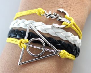  Anchor Bracelet Harry Potter Deathly Hallows Silver Bracelets