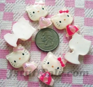 Decora Harajuku 6 Hello Kitty Clear Cabochons A209