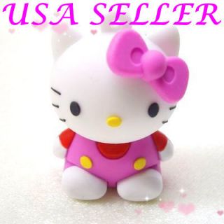  Lovely Pink Sit Hello Kitty Memory USB 2 0 Flash Drive Keychain