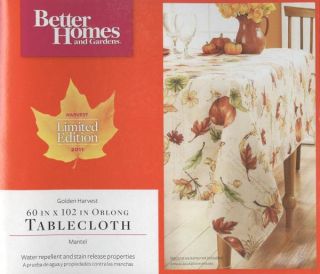 Golden Harvest Tablecloth 60 in x 102 in   100% Polyester Better Homes