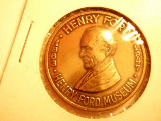 Ford Thomas Edison Menlo Park Greenfield Village Medallion Coin