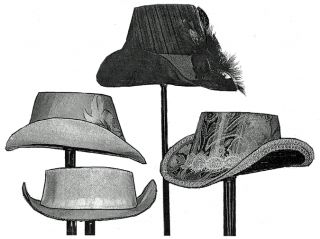  Historic 1880s Buckram Hat Frame 4 Views TV550 Sewing Pattern