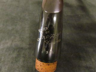 Vintage Hard Rubber MC Gregory Master Hollywood BB Clarinet Mouthpiece