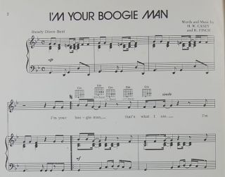 1976 IM Your Boogie Man Casey Finch K C and The Sunshine Band Sheet