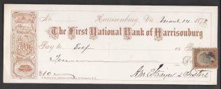 First National Bank of Harrisonburg Harrisonburg VA 1873