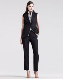 Maison Martin Margiela Sleeveless Tailored Suit & Metallic Rib Zip