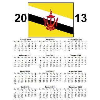2013 Brunei Bruneian Flag Calendar Exclusive Design